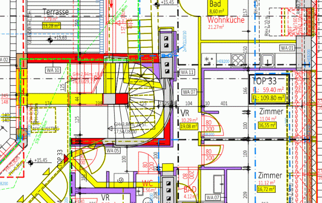 Top 33 / Eigentumswohnung 61,96 m² mit Terrasse