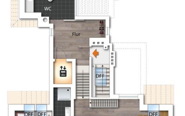 Top 12 / Dachgeschoß baugenehmigt für Eigentumswohnung 138m² mit 2 Terrassen Top 12 / Dachgeschoß baugenehmigt für Eigentumswohnung 138m² mit 2 Terrassen