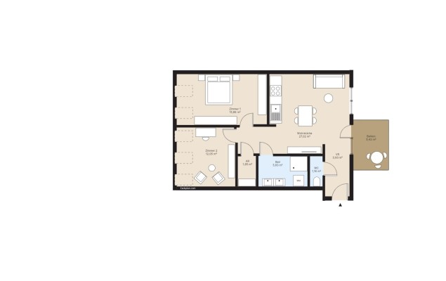 Top 20 / Eigentumswohnung 68,34 m² mit Balkon Top 20 / Eigentumswohnung 68,34 m² mit Balkon