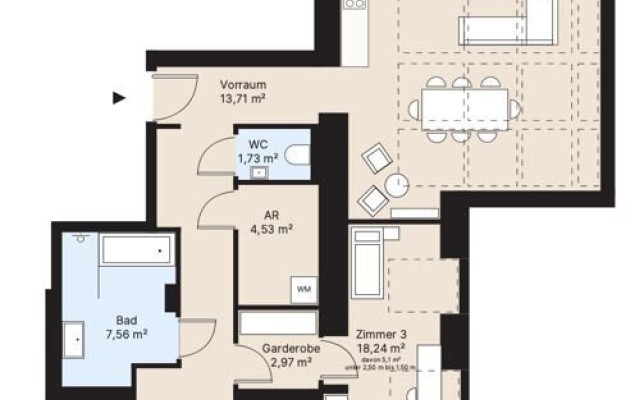 Top 38 / Eigentumswohnung 115,04 m² mit Terrasse