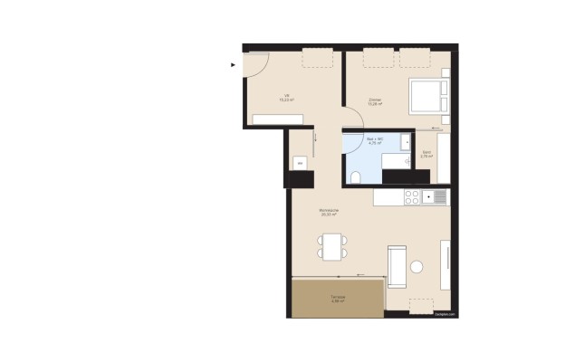 Top 42 / Dachgeschoß Eigentumswohnung 62,29 m² mit Terrasse Top 42 / Dachgeschoß Eigentumswohnung 62,29 m² mit Terrasse